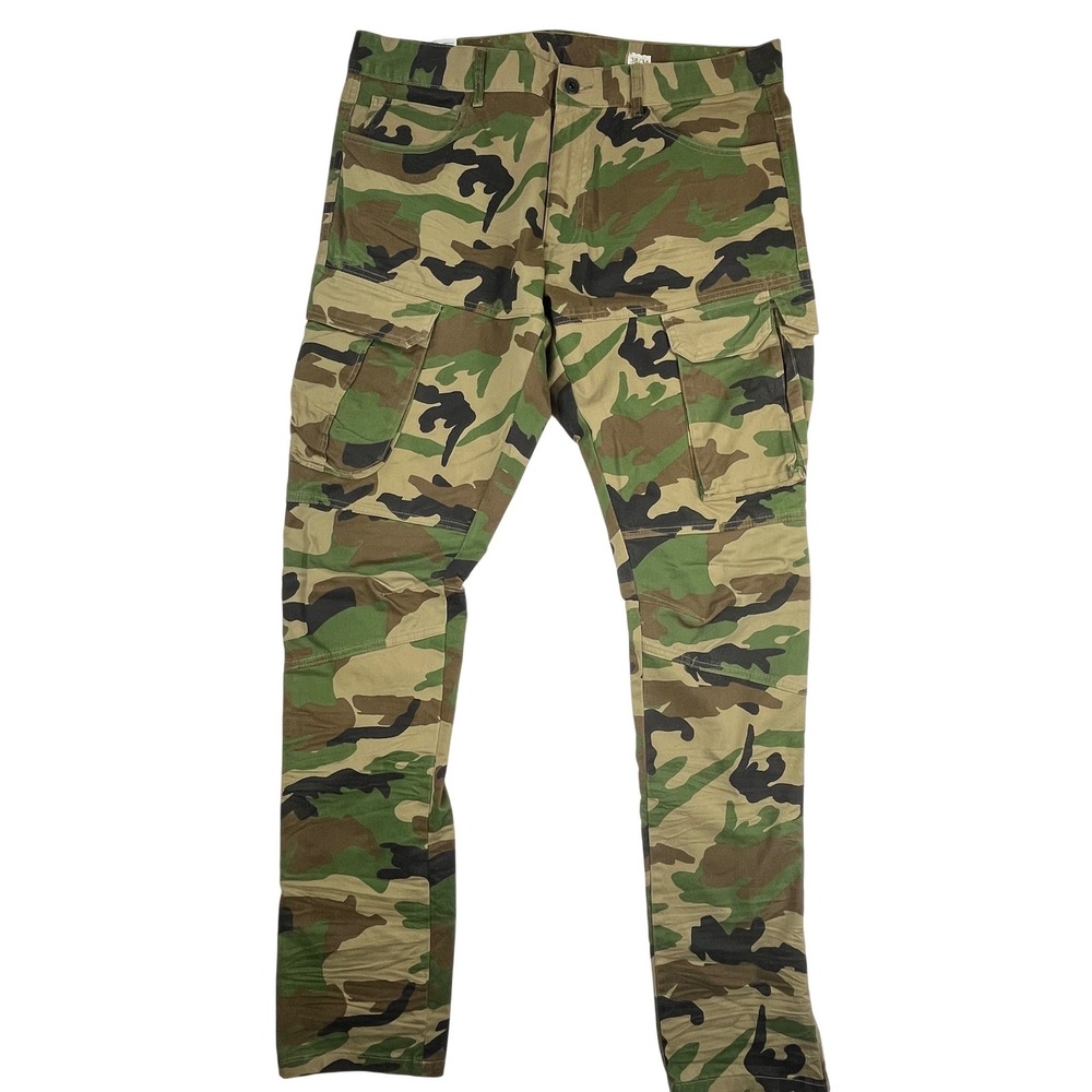 Smoke Rise Men's Camouflage Slim Twill Cargo Pants Woodcamo JP20110-HB 38x34